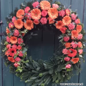 trauerkranz rosen gerbera nelken