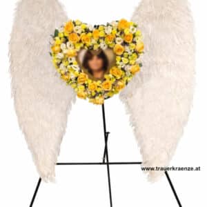 Engelsflügel-Herz mit Foto